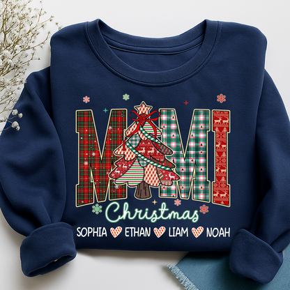 Personalized Mimi Christmas Sweatshirt, Customized Gifts for Grandma and Grandchild