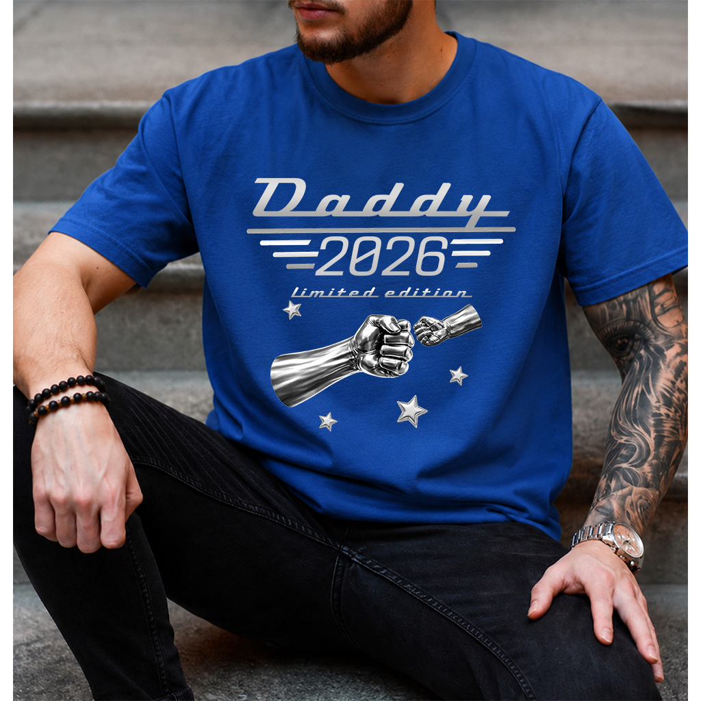 Dad Limited Edition T-Shirt – Personalized Fist Bump Design Gift for Father Papa Birthday Fathers Day