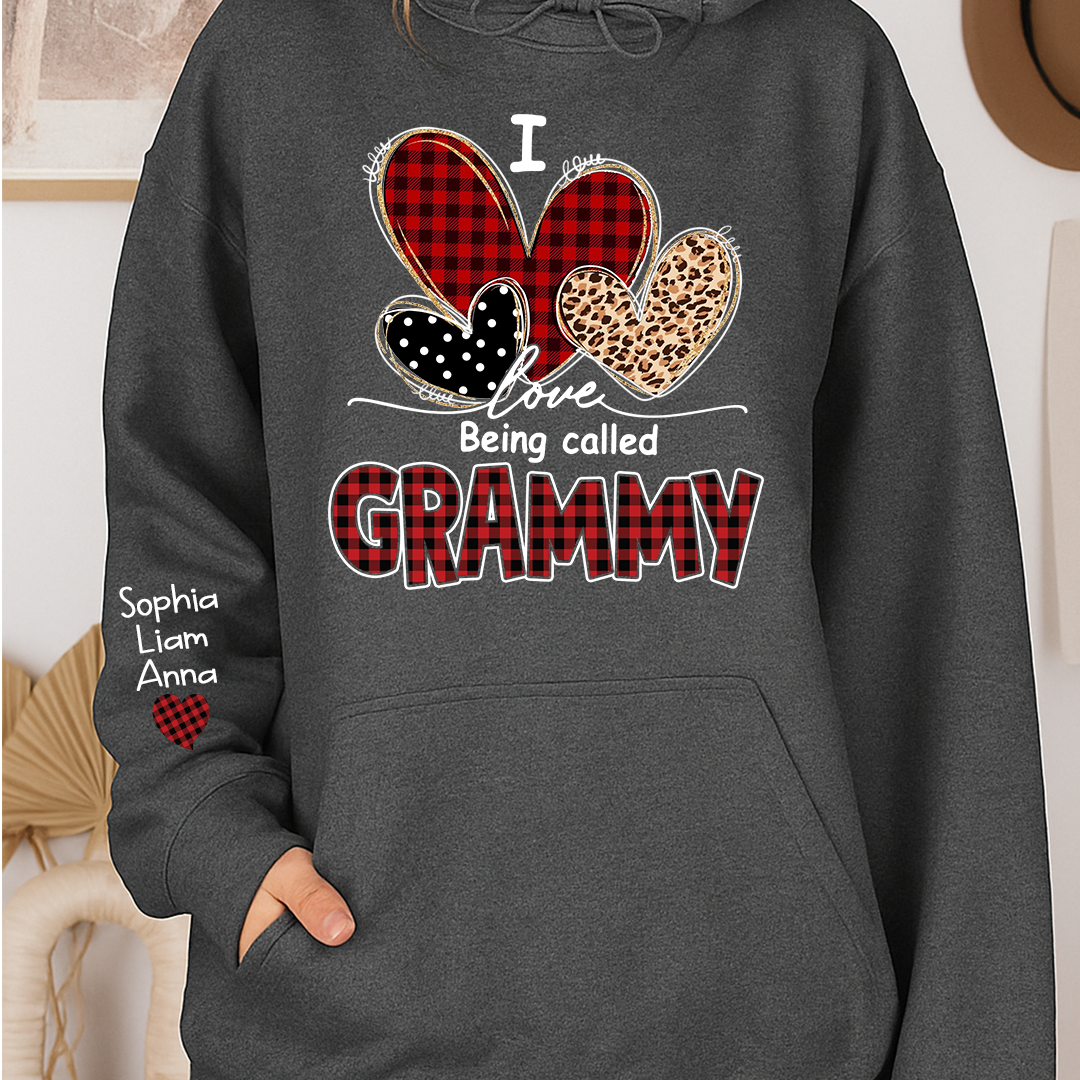 I Love Being Called Mimi Hoodie, Personalized Grandma Shirt with Kids Names