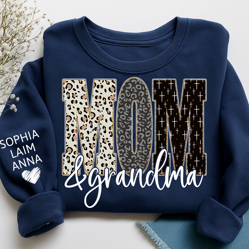 Bible Style Design, Custom Mom & Grandma Sweatshirt, Gift For Grammy And Her Grandchildren