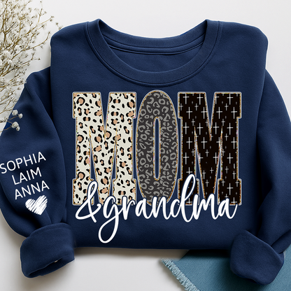 Bible Style Design, Custom Mom & Grandma Sweatshirt, Gift For Grammy And Her Grandchildren