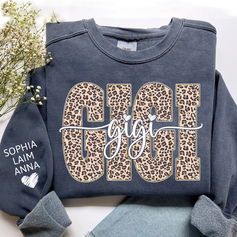 Leopard Style Design, Custom Mimi Gifts for Grandma and Grandchild's