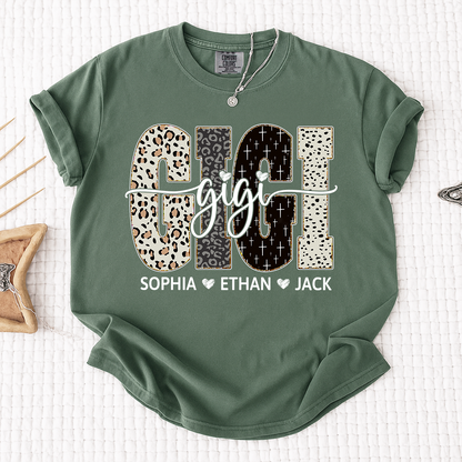 Comfort Colors® Bible Style Design, Custom Gift For Gigi And Her Grandchildren