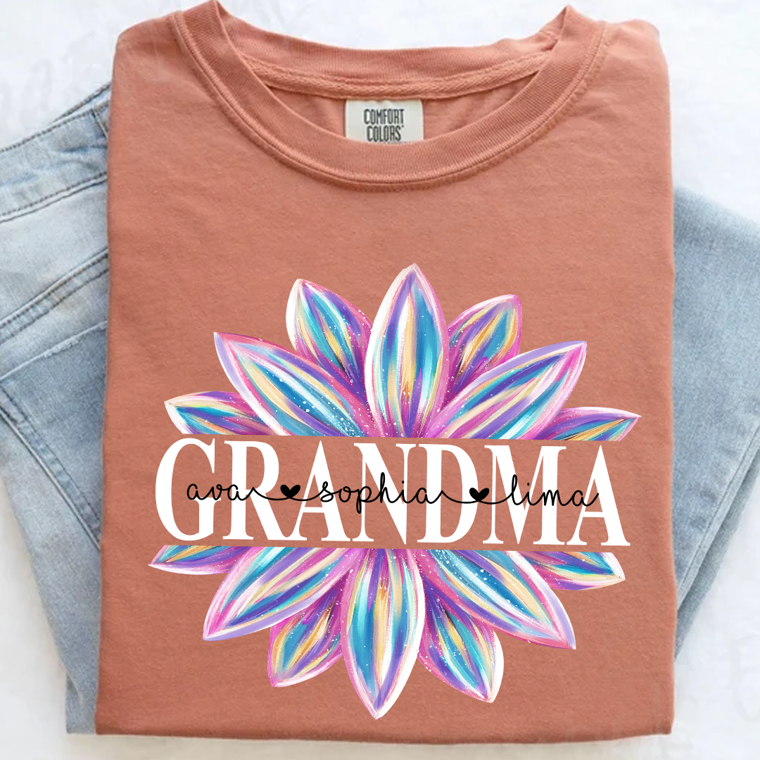 Comfort Colors® Grandma Flower 1 Color Trend Shirt, Gift For Grandma T-Shirt