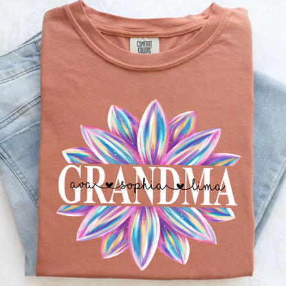 Comfort Colors® Grandma Flower 1 Color Trend Shirt, Gift For Grandma T-Shirt
