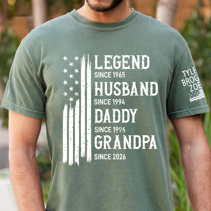 Personalized Legend Husband Dad Grandpa Custom with Custom Grankids Names