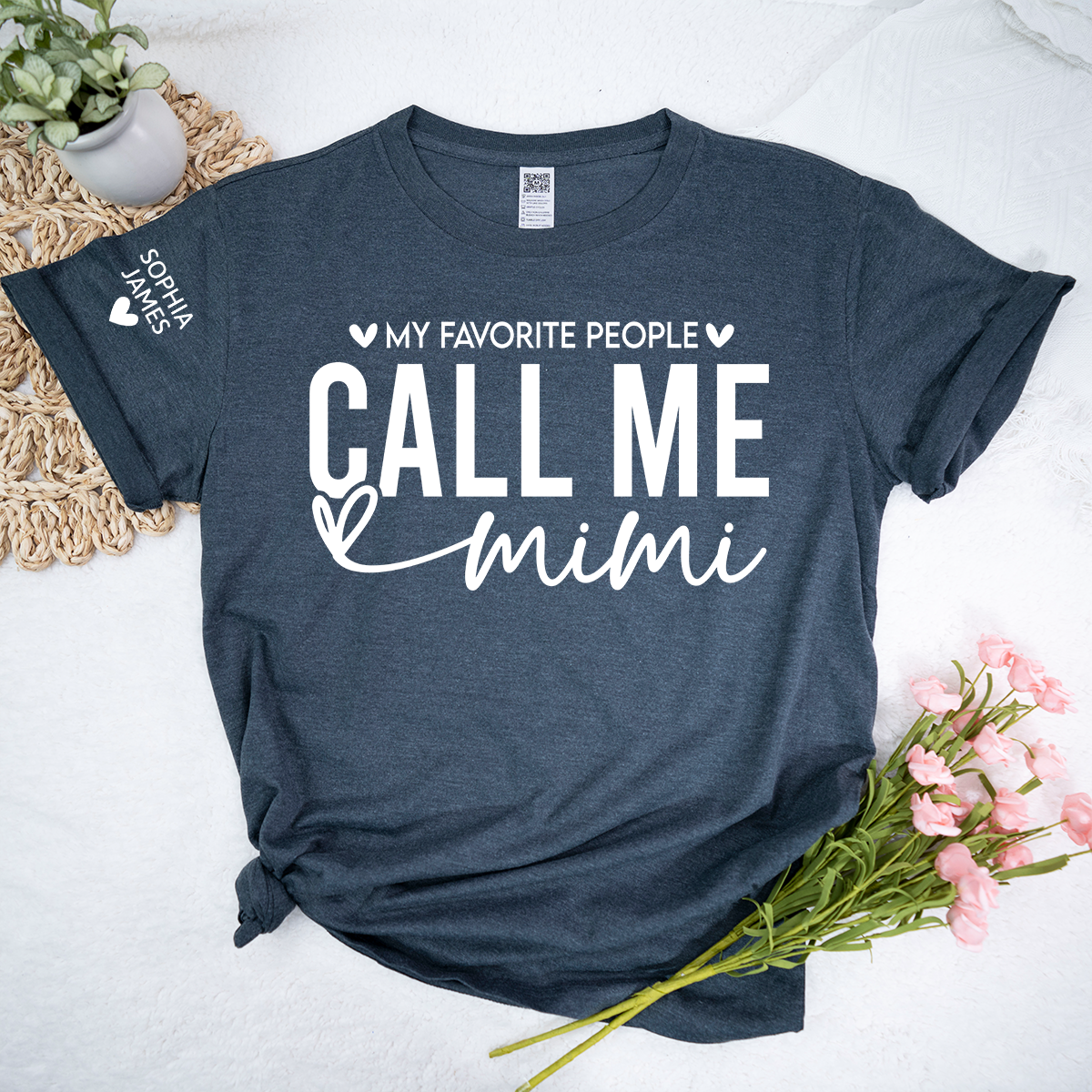 My Favorite People Call Me Mimi Shirt, Personalized Grandma T-Shirt, Custom Mimi Apparel for Women