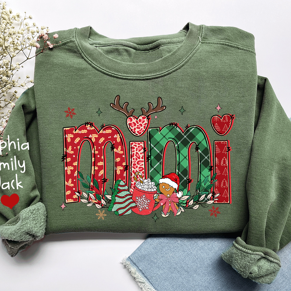 Merry Christmas Grandma Personalized, Custom Nicknames For Mimi And Kids