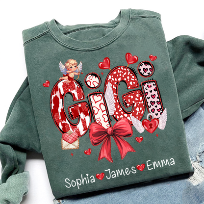 Personalized Meaningful Valentine Gift Sweatshirts, for Gigi and Kids