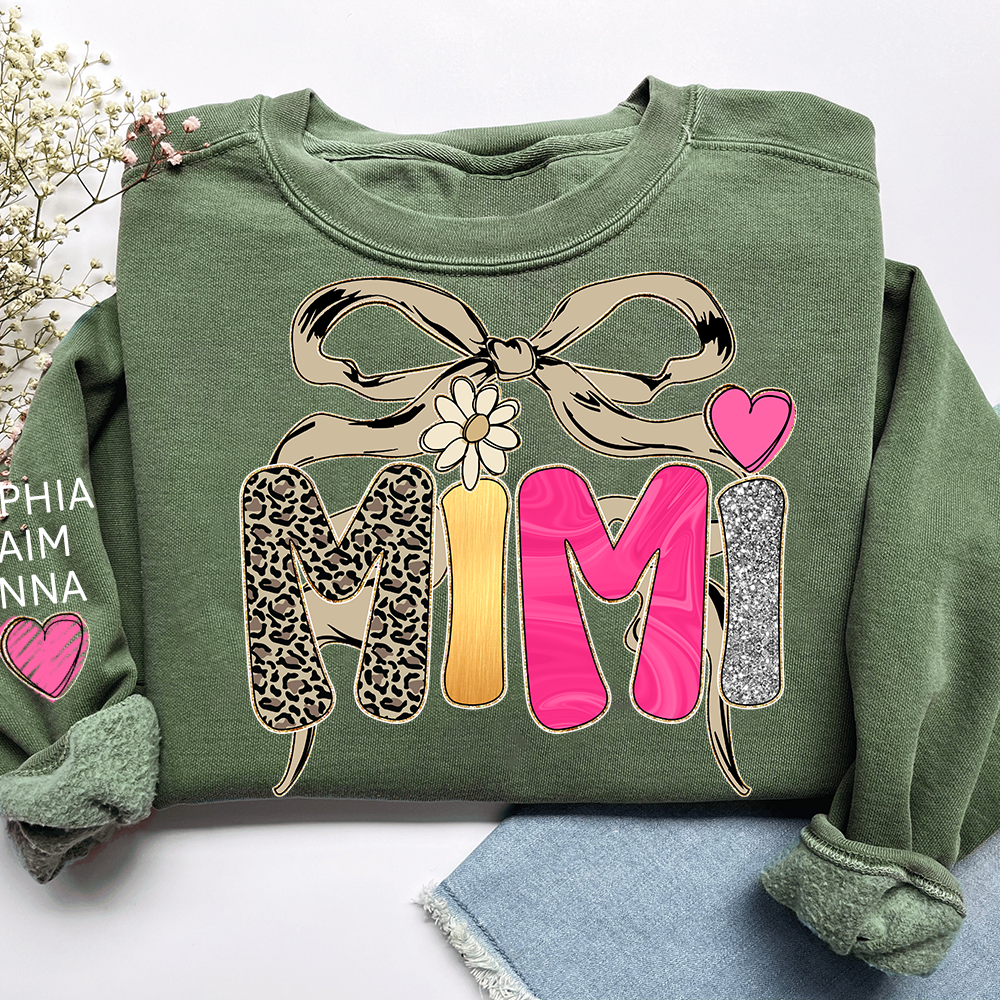Floral Fall Style Design, Custom Mimi Gifts for Grandma and Kids