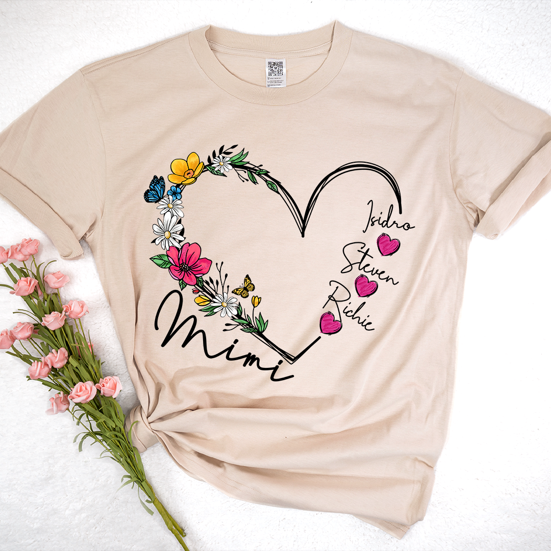 Heart Flowers For Grandma And Kids LTP01