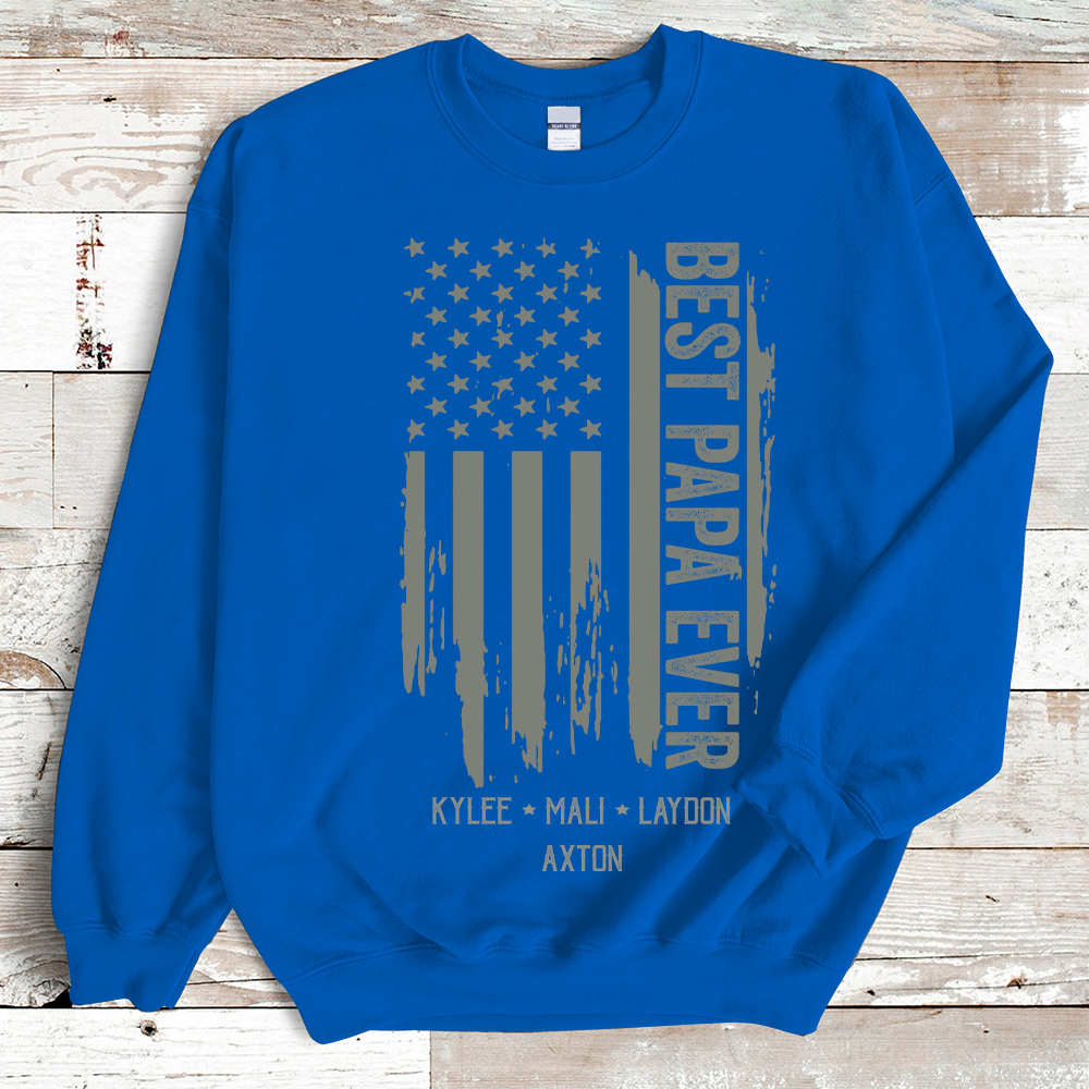 Best Papa Ever Flag Sweatshirt