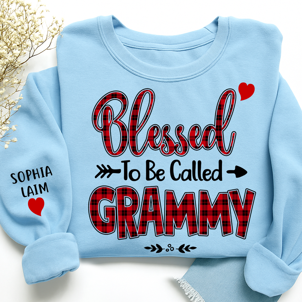 Personalized Grammy Sweatshirt, Blessed to Be Called Grammy Holiday Gift for Grandma