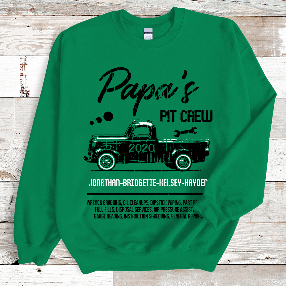 Papa Pit Crew And Kids Sweatshirt