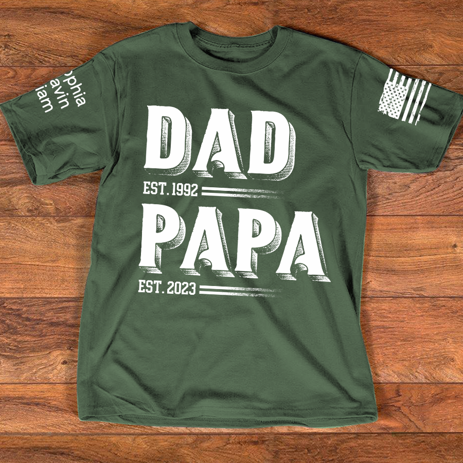 Custom Dad Grandpa Est With Kids Father's Day