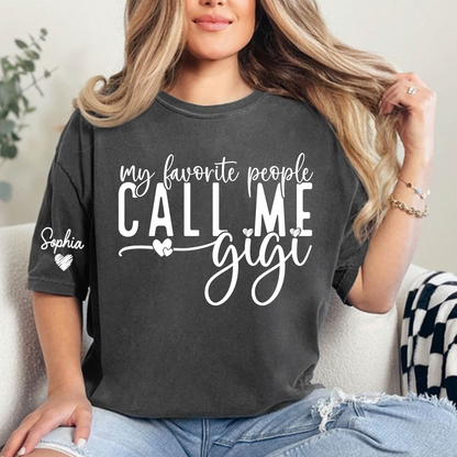 My Favorite People Call Me Grandma Shirt, Personalized Grandmother Grandchildren Gift, To Grandma from Grandkids