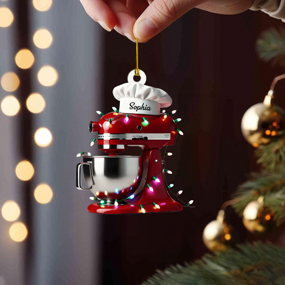 Personalized Mixer Ornament 2025 – Custom Name KitchenAid Mixer Christmas Ornament, Gift for Bakers & Chefs Ornament