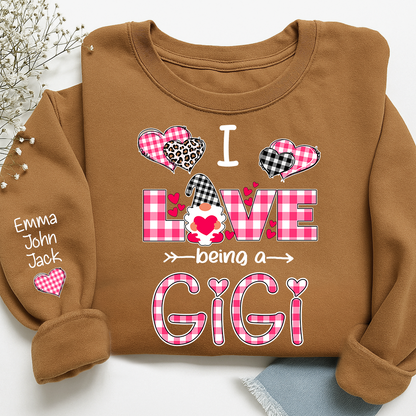Valentine I Love Being a Gigi, For Gift Grandma And Kids
