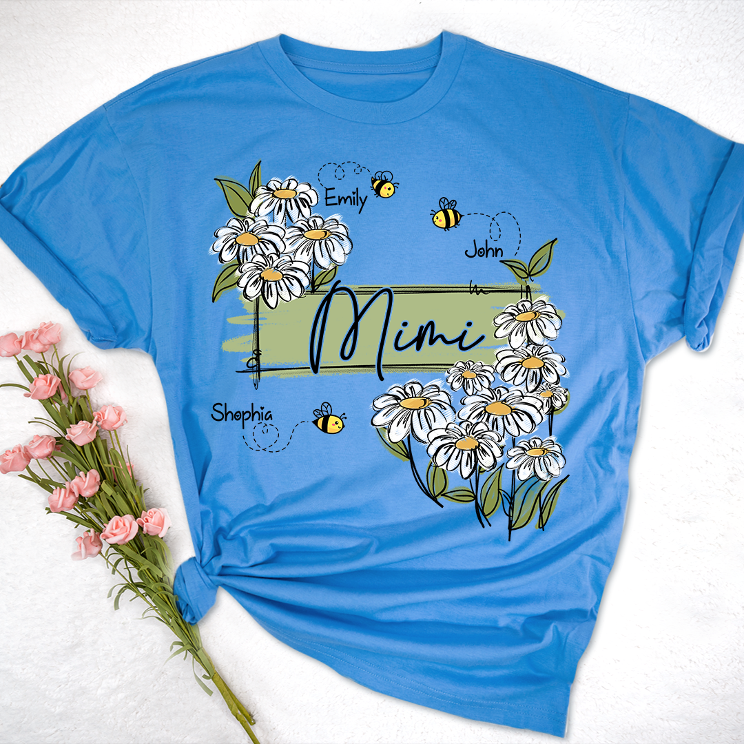 Squiggly Art Wildflowers Mimi And Bee New Kids LPT01 Shirt