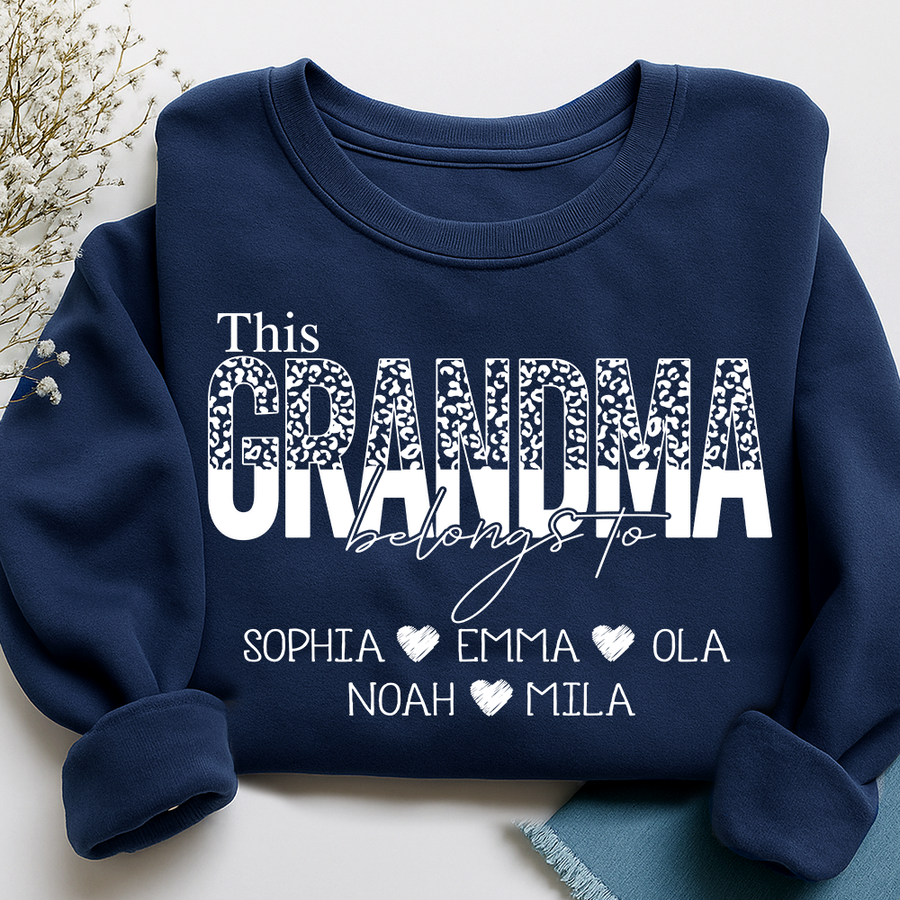 Personalized This Grandma Belong To Sweatshirt, Gifts for Grandma, Custom Grandma And Grandchild Name
