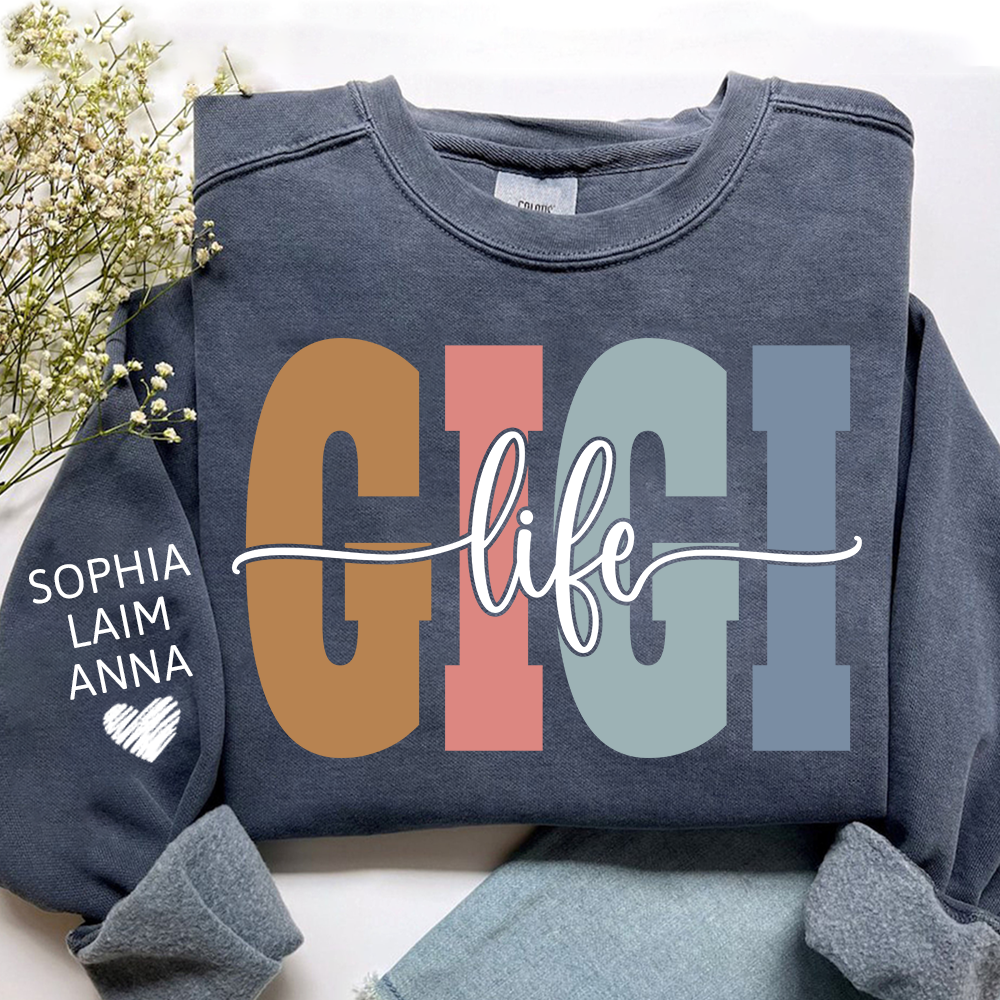 Custom Grandma Sweatshirt, Gift For Gigi And Her Grandchildren