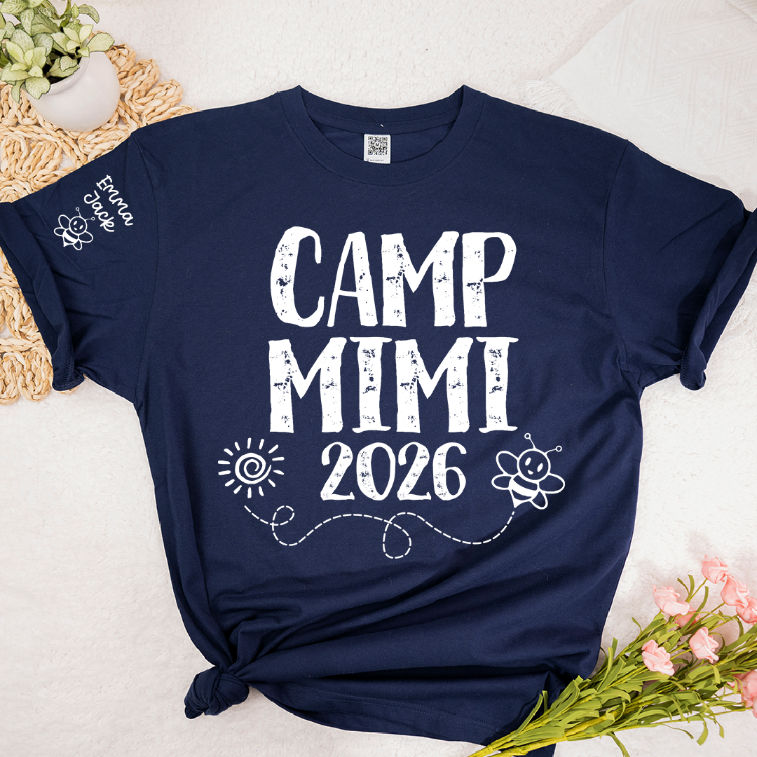 Mimi Camp Graphic Tee Perfect for Grandma’s Summer Camp, For Gift Grandma And Kids