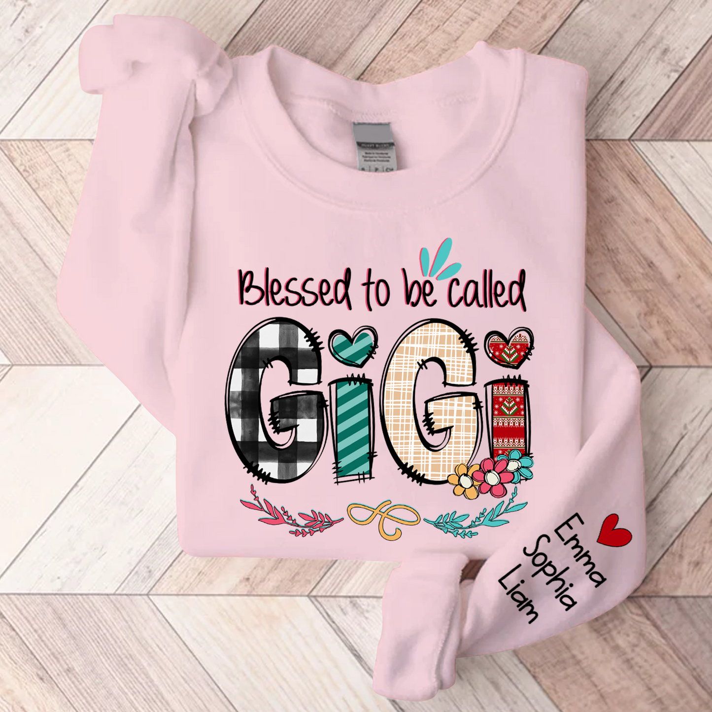 Blessed To Be Called Gigi, Custom Gigi And Kids, Grandma Gift TH Sweatshirt