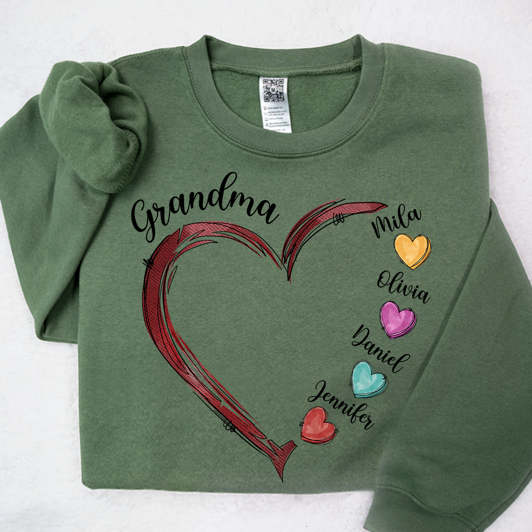 Valentine's Love Heart For Grandma And Kids LTP01