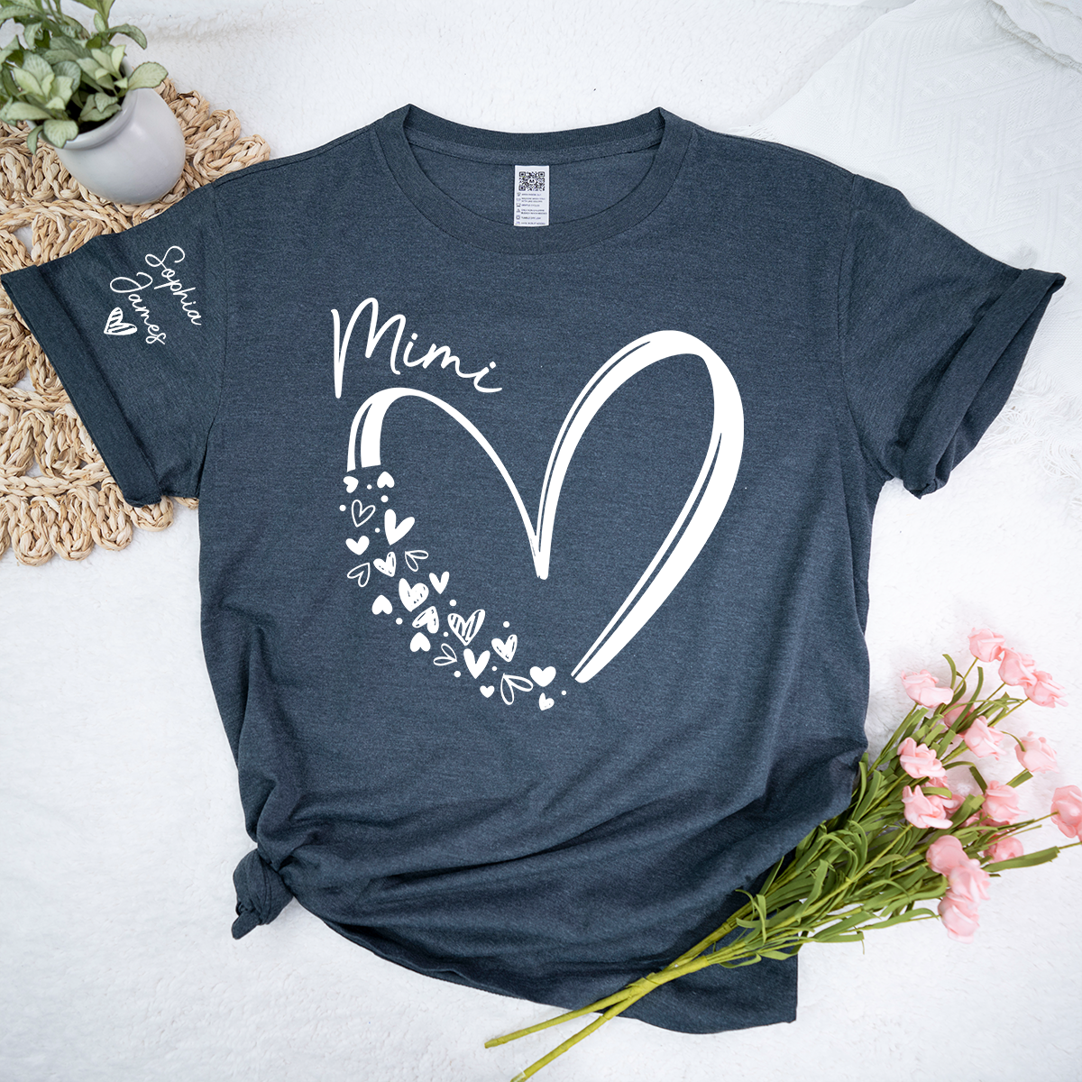 Mimi Shirt Heart Design, Personalized Grandma T-Shirt, Cute Mimi Heart Tee for Women, Meaningful Family Apparel