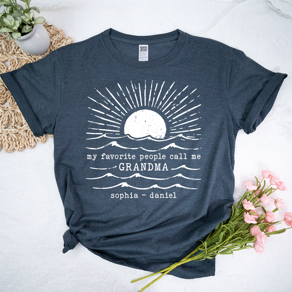 Personalized Grandma Beach Shirt, My Favorite People Call Me Grandma, Custom Grandkids Names Summer T Shirt, Grandma Gift