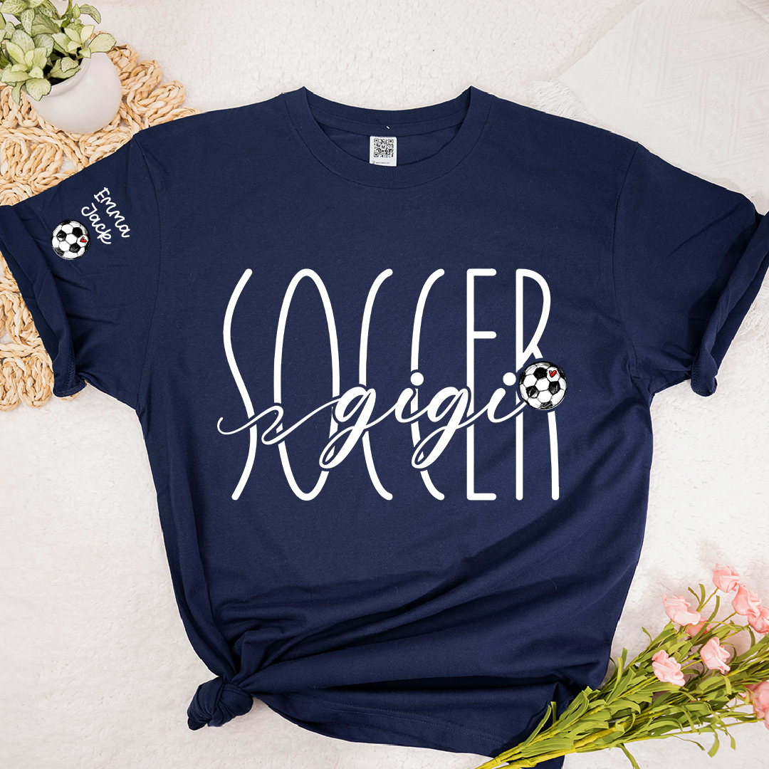 Custom Gigi Soccer Tee, Personalized Soccer Gigi Shirt with Custom kids Names