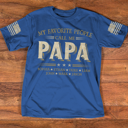 My Favorite People Call Me Papa With Kids Father's Day V4