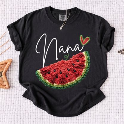 Comfort Colors® Custom Nana Watermelon Shirt, Cute 4th of July Summer Grandma Gift