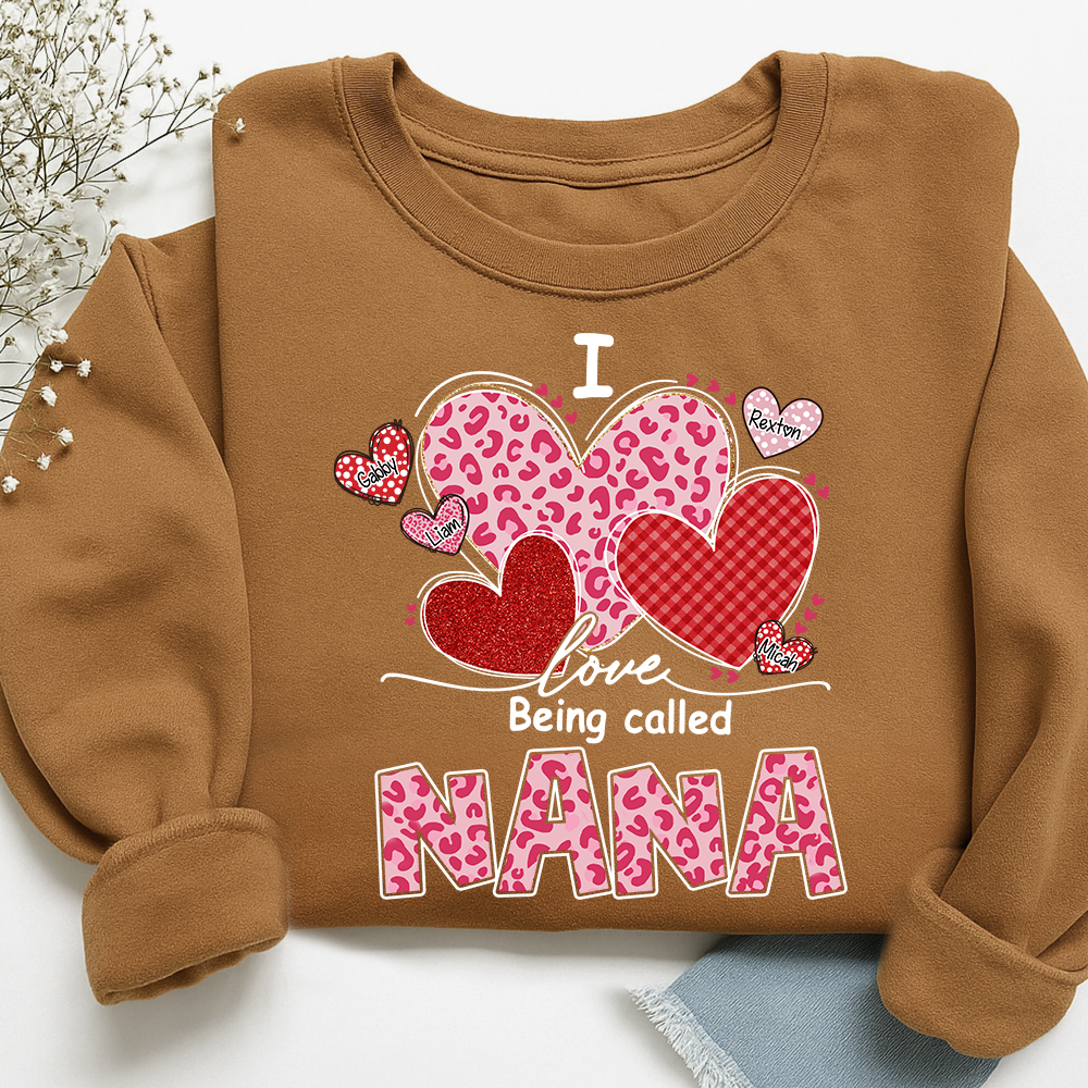 I Love Being a Nana Design, Cute Nana Sweatshirt, I For Gift Grandma And Kids
