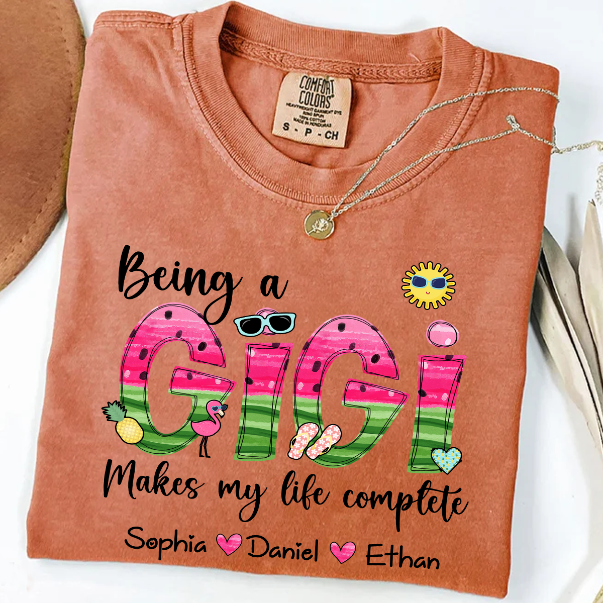 Comfort Colors® Custom Being A Mimi Makes My Life Complete Watermelon T-Shirt