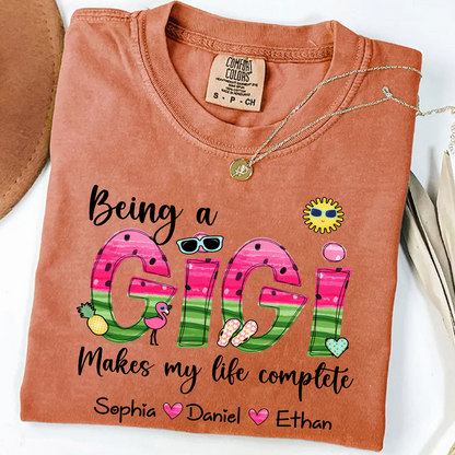 Comfort Colors® Custom Being A Mimi Makes My Life Complete Watermelon T-Shirt