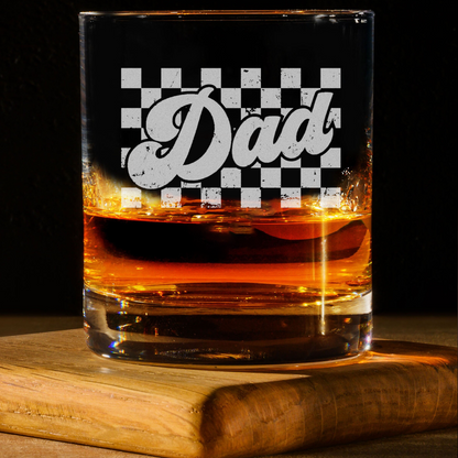Dad-Daddy And Kids Whiskey Glass