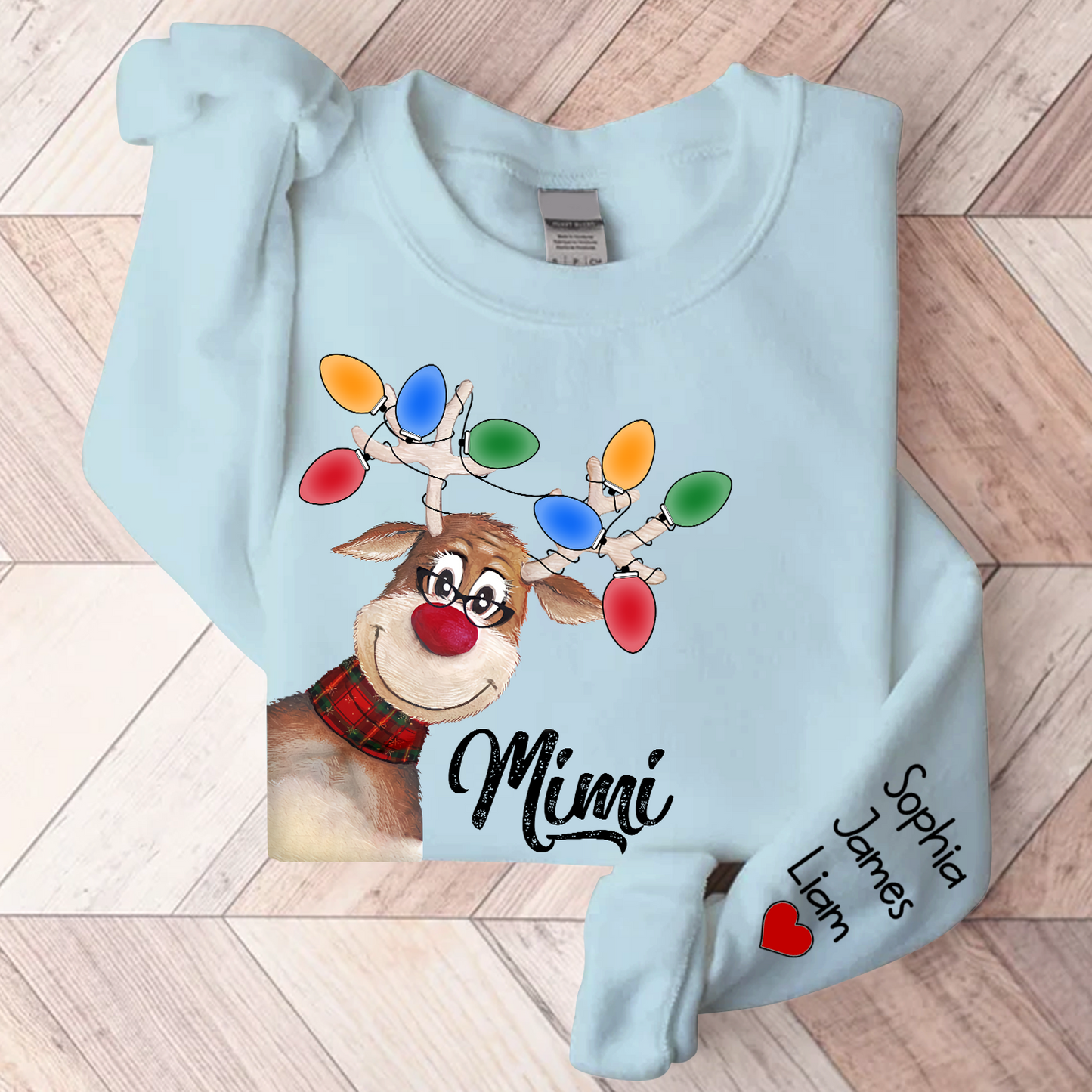 Personalized Mimi Reindeer Christmas, Custom Mimi And Kids, Grandma Gift TH Sweatshirt
