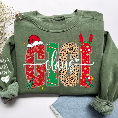 Merry Christmas Style Design, Custom Gift For Gigi Claus And Her Grandchildren