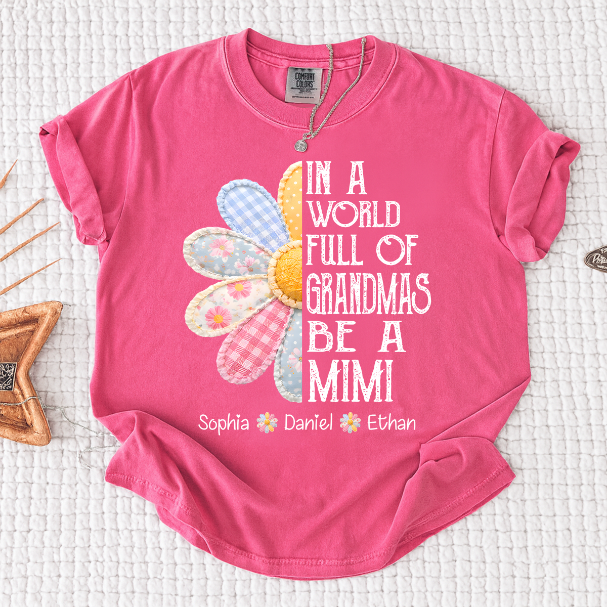 Comfort Colors Personalized In a World Full of Grandmas Be a MIMI T Shirt, Custom Family Names, Perfect Gift for Mimi