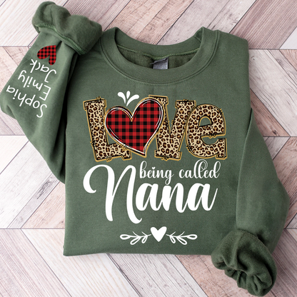 Personalized Love Being Called Mimi Sweatshirt, Gifts for Grandma, Custom Grandma and Grandchild Names