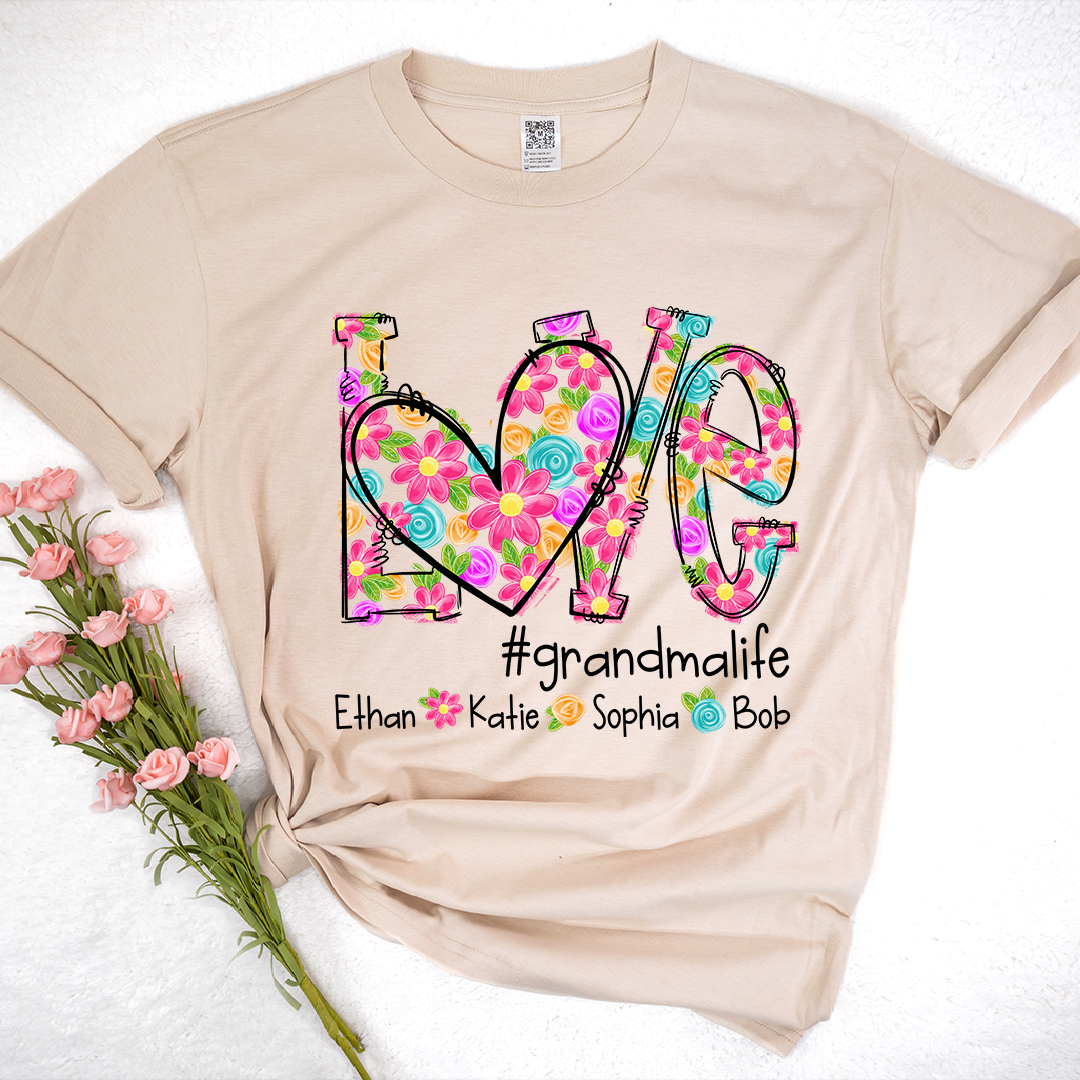 Love Artistic Colorful Gift For Grandma And Kids LTP01