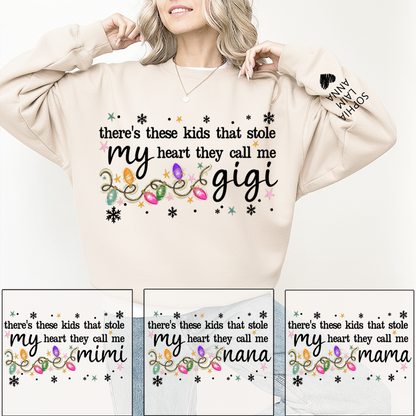 There’s These Kids That Stole My Heart They Call Me Gigi Sweatshirt, Custom Grandma Gift