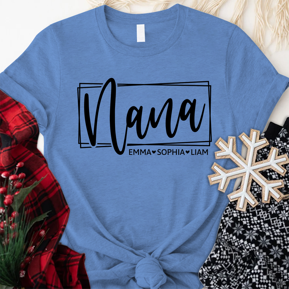 Custom Nana And Grandkids T-Shirt
