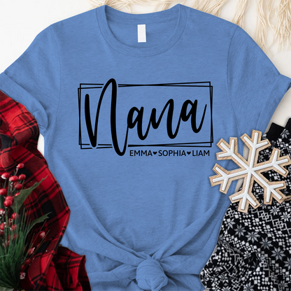Custom Nana And Grandkids T-Shirt