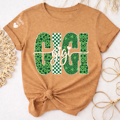 Patrick's Day Gigi Leopard Clover, St. Patrick's Day Gift For Grandma And Grandchildren