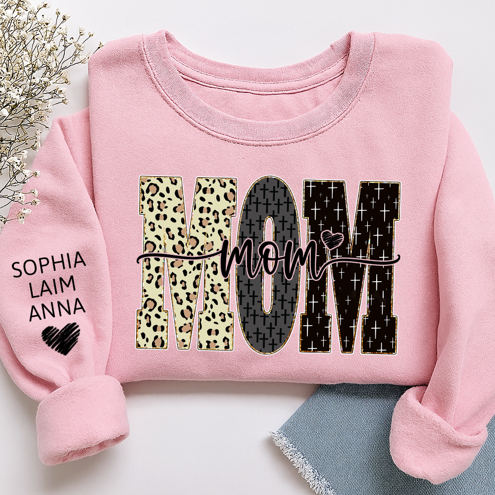 Custom Bible Style Mom Sweatshirt – Personalized Gift for Mom, Mama, or Grandma with Grandkids’ Names
