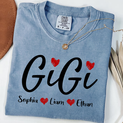 Comfort Colors® Personalized Grandma, Gift For Gigi Est And kids 2025
