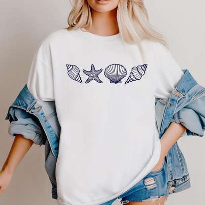 Comfort Colors® SeaShell Shirt, Beach T-Shirt, Summer Woman Shirt, Aesthetic Shirt, Ocean Lover Gift