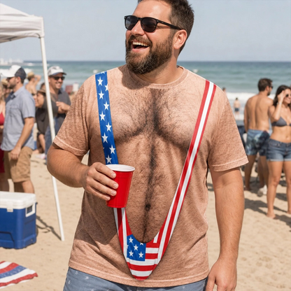 Custom T-shirt - Personalized Funny Gifts For Men - Red White And Ready To Party 3D T-Shirt